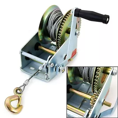 £24.99 • Buy 1200lb 20m Manual Boat Marine Car Van Trailer Hand Powered Winch Puller 