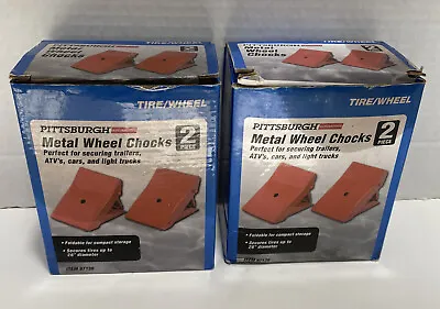 Lot Of 2 Metal Wheel Chocks 2 PackTire/Wheel Pittsburgh Automotive • $34.99