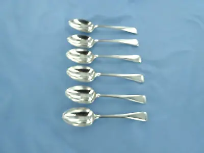 An Antique Sterling Silver Set Of Six Old English Tea Spoons Sheffield 1921 . • £110