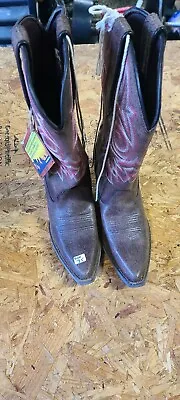 Durango Brown Cowgirl Western Boots DCRD011 Women's 7.5 Red White Aztec Design • $87.50