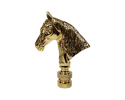 Lamp Finial-HORSE HEAD-Polished Brass Finish Highly Detailed Metal Casting • $14