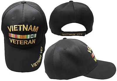 Vietnam Veteran VET Black Yellow Baseball Hat Ball Cap High Quality CAP607A TOPW • $9.88