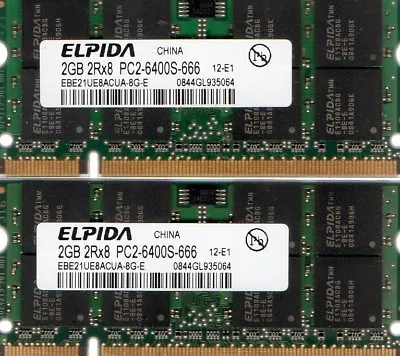 4GB 2x 2GB Dell Inspiron 1501 1520 1525ee 1526ee 1545 1546 1720 1721 1750 Memory • $24.90