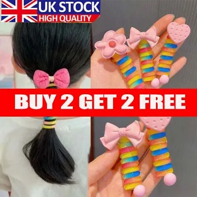 £4.59 • Buy Kids Girls Telephone Wire Line Ponytail Holder Rubber Band Elastic Hair Band DIY
