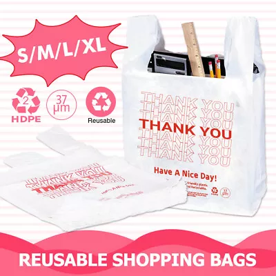 Reusable Recyclable Singlet Shopping Bags Carry Bags Heavy Duty Grocery Shopping • $179.40