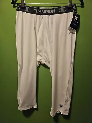 Champion Mens Compression Leggings - WHITE - X-LARGE***NEW W/TAGS • $5.99