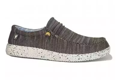 Mens Pitas Elastic Lace Knitted Style Shoe Taupe Size 7 8 9 10 11 12 • £39.95