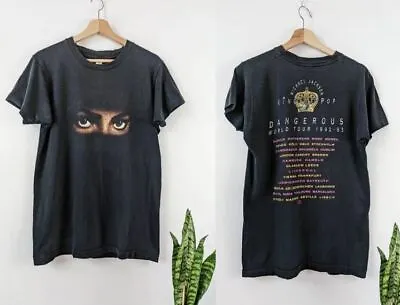 Vintage Michael Jackson T-shirt Merch Dangerous 1992-93 World Tour Single Stitch • $21.99