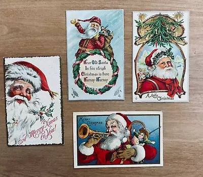4 Vintage Early 1900's Santa Claus Postcards - All Unposted • $18.99