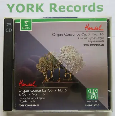 HANDEL - Organ Concertos Op 7 Nos 1-5 TON KOOPMAN - Excellent Con 2 CD Set Erato • £4.99