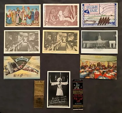 Russian Restaurants In America: 9 Postcards And 2 Match Covers [AH462] • $75