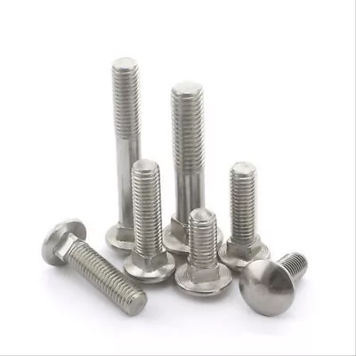 Steel Truss Round Head Square Neck Carriage Screw Coach Bolt M4 M5 M6 M8 M10 M12 • £7.94