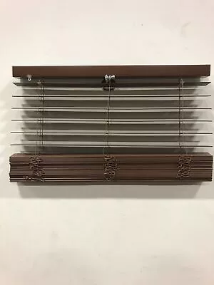 Dark Oak Cordless Room Darkening Faux Wood Blinds - 29.5 In. W X 64 In. L • $42.47