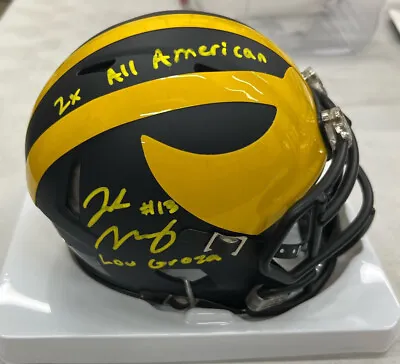 Jake Moody Signed Autographed Michigan Mini Helmet 2 Inscriptions • $69.99