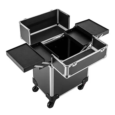 Professional Rolling Makeup Train Case Makeup Storage Organizer Cosmetic Trolley • $50.35