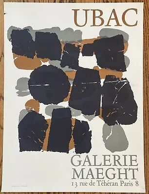 Galerie Maeght Poster - Paris - UBAC- 19 1/2” X 26 1/2” • $84