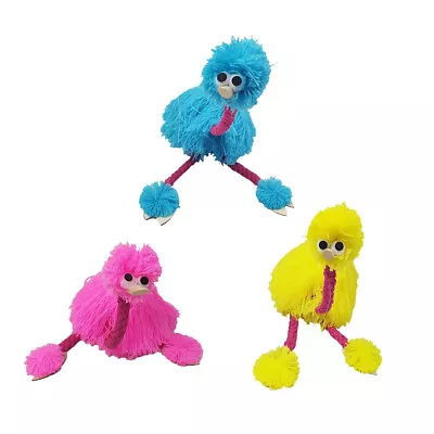 Funny Pull String Hand Puppet Ostrich Shape Muppet Handcraft Montessori Toys • £5.27