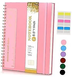 Spiral Notebook Journal 8.5” X 11” A4 Large Notebooks For Women Men Line Pink • $21.21