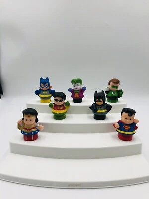 $16.98 • Buy Little People DC Comic Super Heroes Fisher Price Lot Of 7 Batman Robin Superman