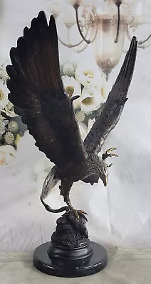 Genuine Signed Jules Moigniez France Bronze Eagle  Strength  Honor  Sculpture • $699