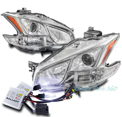 For 09-14 Maxima Halogen Replacement Projector Headlights Chrome W/10K Xenon HID • $256.95