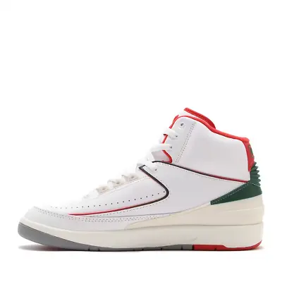 [DR8884-101] Men's Air Jordan 2 Retro White Fire Red Sneakers *NEW* • $139.99