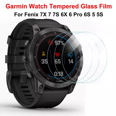 Screen Protector For Garmin Fenix 6 6X 6 Pro 7 7X 5 5X 5S Watch Tempered Glass • $5.49