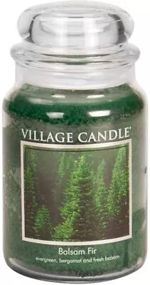 Village Candle Balsam Fir Large Apothecary Jar Scented Candle 21.25 Oz. NEW • $36.80