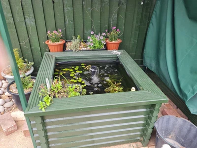 £125 • Buy Small Raised Pond Kit Includes Pump/filter And Liner - Just Add Fish/water/plant