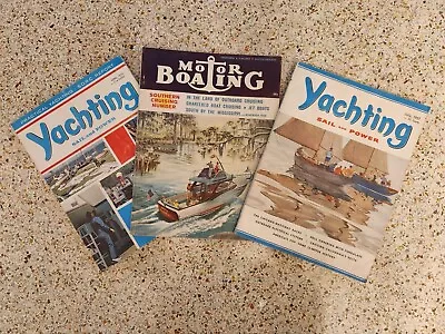 Lot Of 3 Vintage Yachting Magazines - Yachting Sail & Power And Motor Boating • $9.99