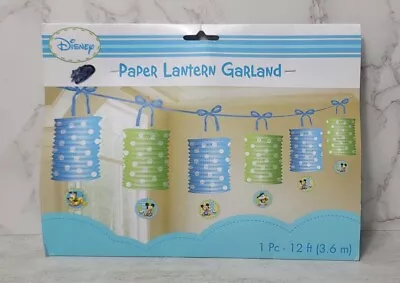 MICKEY MOUSE 1st BIRTHDAY PAPER LANTERN GARLAND First Party Supplies Hanging  • $7.05