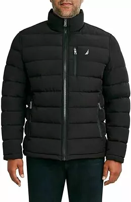 Nautica Men's Quilted Stretch Puffer Jacket Black Size-M • $43.99