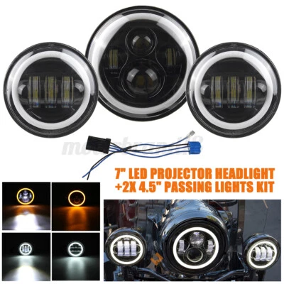 $42.74 • Buy 7  Inch Led Headlight + 4.5  Fog Light For Yamaha V-Star XVS 650 950 1100 1300