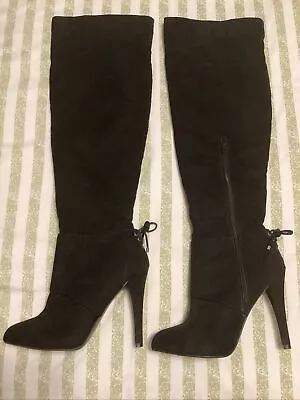 Nina New York Over-The-Knee Boots - U.S. Size 8.5M   Euro 39  Black Suede Zip • $32