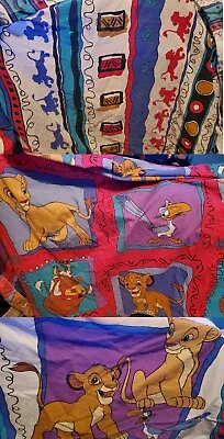 90's Disney Lion King Sheet Set Twin Fitted Flat Sheet 1 Pillowcase - Bedding • $29.99