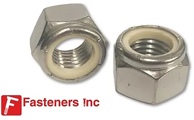 18-8 Stainless Steel Waxed Nylon Insert Lock Nuts Waxed Nylocks Prevents Galling • $9.89