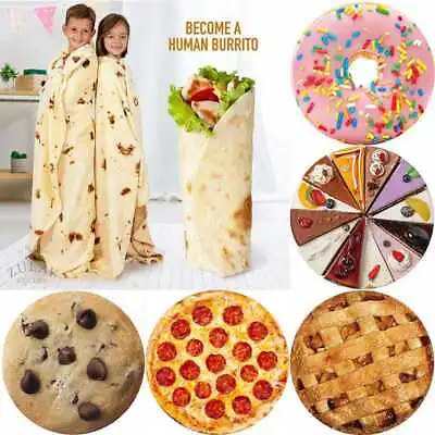 £17.27 • Buy Mexican Throw Burrito Blanket 3D Corn Tortilla Flannel Blanket Bedding Pencake