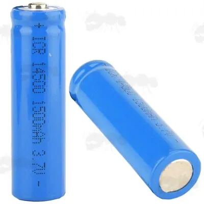 Pair Of 14500 1500mAh 3.7v Lithium-Ion Rechargeable Batteries 2 X LI-ION BATTERY • £9.95