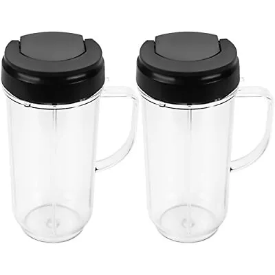 Oz Magic Bullet Blender Cups Replacement With Flip Top To-Go Lid And Handle - 2 • $36.71