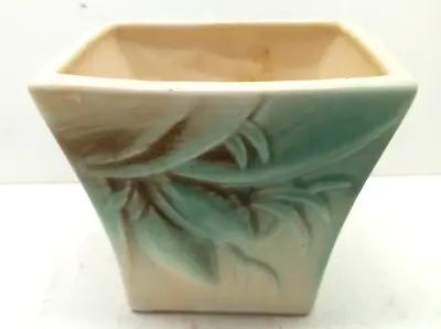 McCoy Pottery  Rustic Jardinière Planter Lily Bud 1940s Factory Defect Chip • $16.99