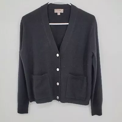 J. Crew Black V-Neck Cashmere Patch Pocket Cardigan Size XXS Sweater BF016 • $49.99