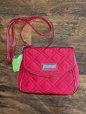 Vera Bradley Microfiber TANGO RED CHAIN STRAP CROSSBODY Mini Purse Retired NWT • $52.50