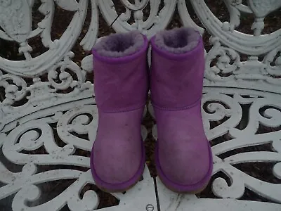 Ugg Australia Booties Kids Youth Size 3 Purple Clean Used • $17.95