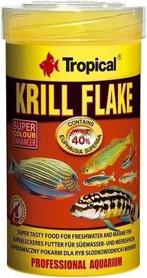 Tropical Krill Flake Colour-Enhancing Flake Food With Krill 500 Ml Fish Food • £13.99