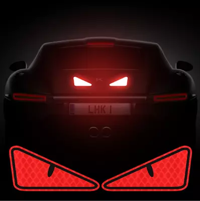 A Pair Eyes Auto Rear Nighttime Driving Safety Warning Reflective Decal Stickers • $3.95