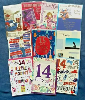 Boy Girl Teenager Ages 13 13th 14 14th 15 15th 16 16th Birthday Cards 31 Designs • £1.59