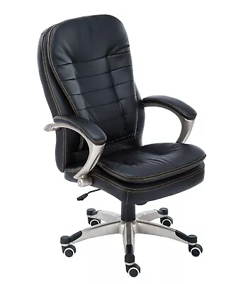 WestWood Executive Office Chair – Leather Swivel Computer High Back OC01 Black • £71.99