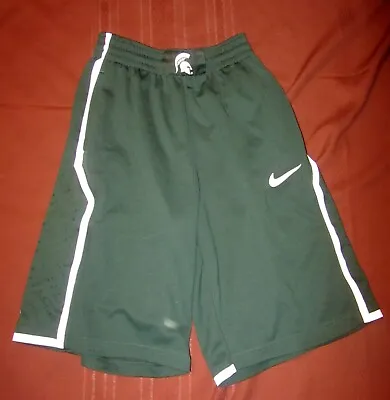 Michigan State Spartans Mens Basketball Shorts Green Nike Size S EUC • $13