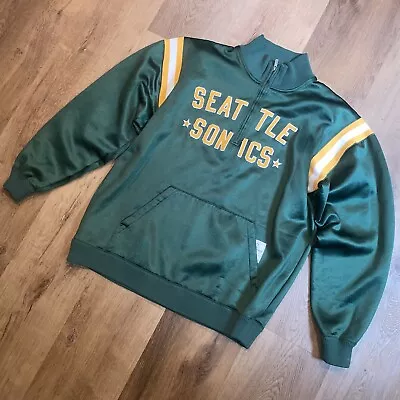 Seattle Supersonics Jacket Hardwood Classics Sonics Reebok Coat Vtg Mens XL Tall • $79.99