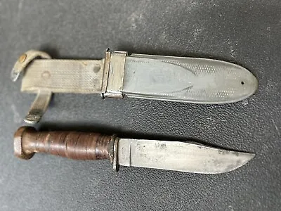 Original Ww2 Us Navy Mk1 Pal Rh35 Fighting Knife Dagger And Nord Scabbard • $199